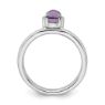 Picture of Silver Ring Round Cobochon Amethyst Stone