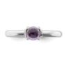 Picture of Silver Ring Round Cobochon Amethyst Stone