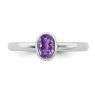 Picture of Silver Ring Oval Amethyst Stone