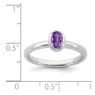 Picture of Silver Ring Oval Amethyst Stone