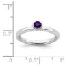 Picture of Silver Ring High Set 4 mm Amethyst Stone