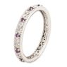 Picture of Sterling Silver Stackable Ring Round Genuine Amethyst February stone