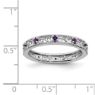 Picture of Sterling Silver Stackable Ring Round Genuine Amethyst February stone